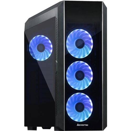 Chieftec Scorpion III Gaming Midi Tower Κουτί Υπολογιστή με Πλαϊνό Παράθυρο και RGB Φωτισμό Μαύρο