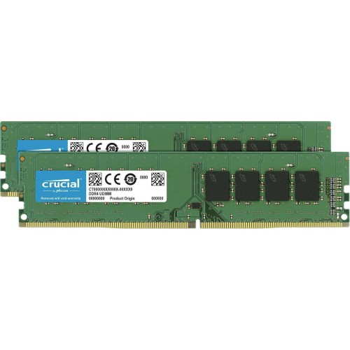 Crucial DDR4 32GB RAM με 2x16GB Modules και Ταχύτητα 3200 για Desktop CT2K16G4DFRA32A