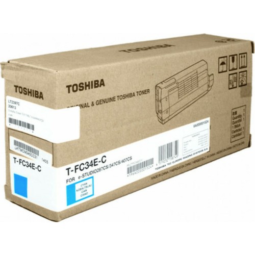 Toshiba T-FC34E-C Γνήσιο Toner Laser Εκτυπωτή Κυανό 11500 Σελίδων 6A000001524