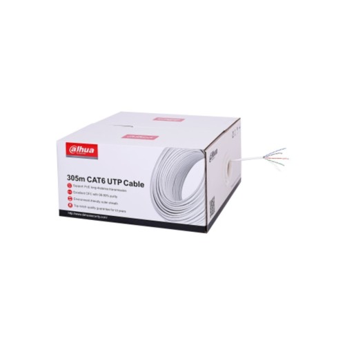 Dahua U/UTP Cat.6 (Gigabit) Καλώδιο Δικτύου Ethernet χωρίς ακροδέκτες 305m Λευκό PFM923I-6U-C