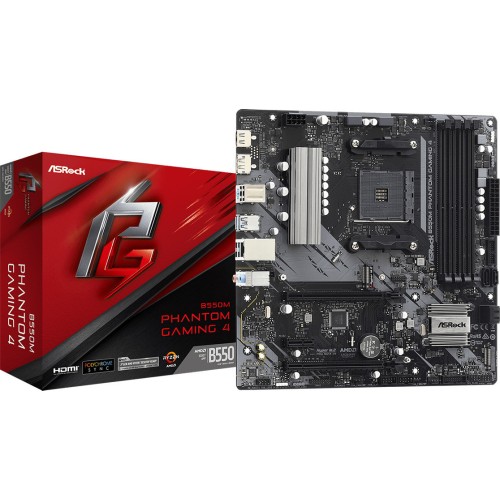 ASRock B550M Phantom Gaming 4 Motherboard Micro ATX με AMD AM4 Socket 90-MXBE90-A0UAYZ
