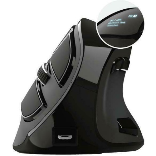 Trust Voxx Ασύρματο & Ενσύρματο Εργονομικό Bluetooth Vertical Ποντίκι Μαύρο