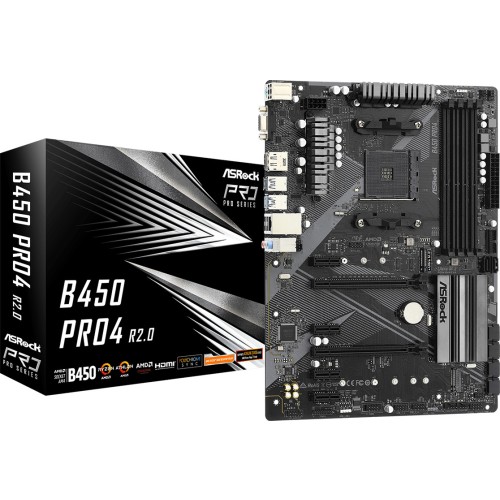 ASRock B450 Pro4 R2.0 Motherboard ATX με AMD AM4 Socket 90-MXBEE0-A0UAYZ