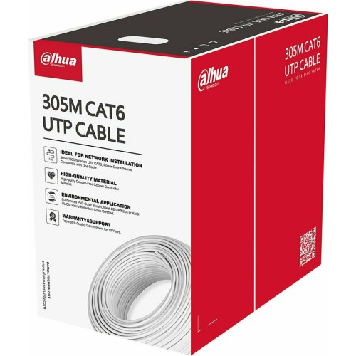 Dahua U/UTP Cat.6 Καλώδιο Δικτύου Ethernet χωρίς ακροδέκτες 305m Γκρι 1τμχ PFM920I-6UN-C