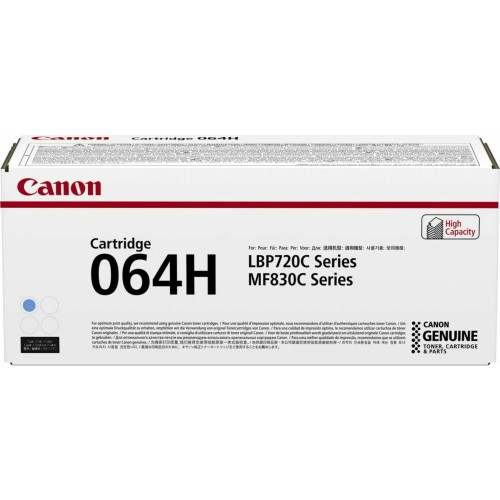 Canon 064H Γνήσιο Toner Laser Εκτυπωτή Κυανό High Yield (4936C001)