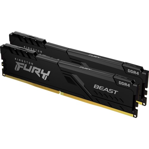 Kingston Fury Beast DDR4 32GB RAM με 2x16GB Modules και Ταχύτητα 3200 για Desktop KF432C16BBK2/32