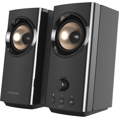Creative T60 Ασύρματα Ηχεία Υπολογιστή 2.0 με Bluetooth και Ισχύ 30W σε Μαύρο Χρώμα