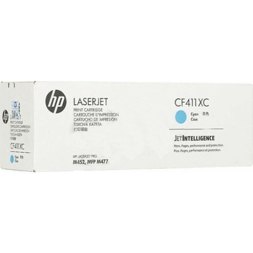 HP 410X Γνήσιο Toner Laser Εκτυπωτή Κυανό High Yield 5000 Σελίδων (CF411JC)