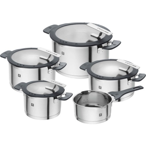 Zwilling J.A. Henckels Simplify Σετ Κατσαρόλες από Ανοξείδωτο Ατσάλι Ασημί 66870-005 9τμχ