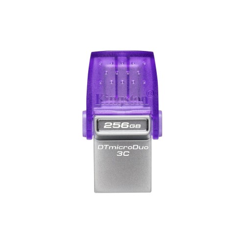 Kingston DataTraveler MicroDuo 3C 256GB USB 3.2 Stick με σύνδεση USB-A & USB-C Μωβ