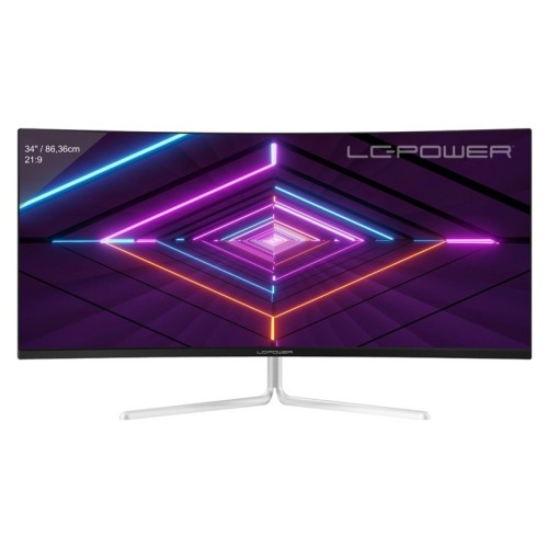 LC-Power LC-M34-UWQHD-100-C-V3 Ultrawide VA Curved Monitor 34" QHD 3440x1440 με Χρόνο Απόκρισης 8ms GTG