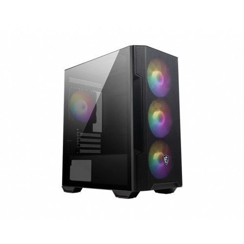 MSI MAG Forge M100R Gaming Micro Tower Κουτί Υπολογιστή με Πλαϊνό Παράθυρο και RGB Φωτισμό Μαύρο
