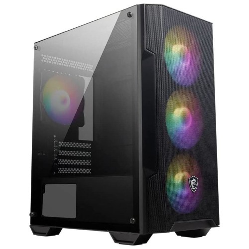 MSI MAG Forge M100A Gaming Micro Tower Κουτί Υπολογιστή με Πλαϊνό Παράθυρο και RGB Φωτισμό Μαύρο