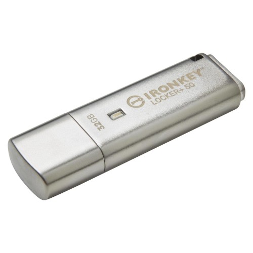 Kingston IronKey Locker+ 50 32GB USB 3.2 Stick Ασημί