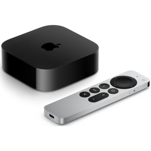 Apple TV Box MN893 4K UHD με WiFi και 128GB Αποθηκευτικό Χώρο με Λειτουργικό tvOS και Siri