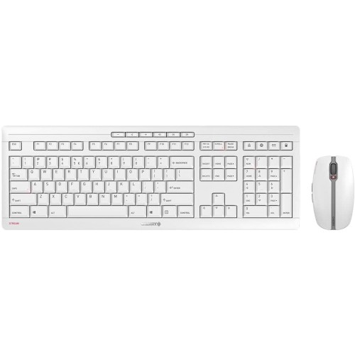 Cherry Stream Recharge Ασύρματο Σετ Πληκτρολόγιο & Ποντίκι Αγγλικό US Λευκό