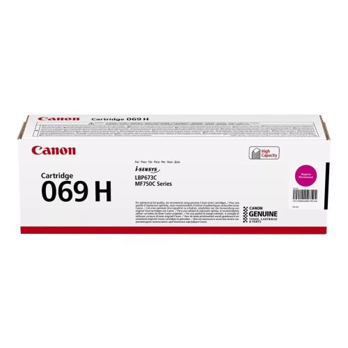 Canon 069H Γνήσιο Toner Laser Εκτυπωτή Ματζέντα High Yield 5500 Σελίδων (5096C002)