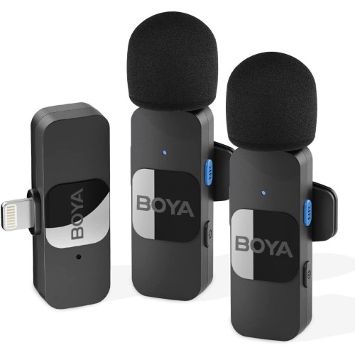 Boya BY-V2 Lightning Σετ Ασύρματο Μικρόφωνο Πέτου, Clip On για Κινητό