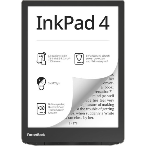 Pocketbook InkPad 4 με Οθόνη Αφής 7.8" (32GB) Stardust Silver