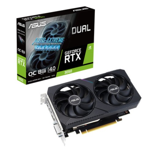 Asus GeForce RTX 3050 8GB GDDR6 Dual V2 OC Κάρτα Γραφικών 90YV0GH6-M0NA00