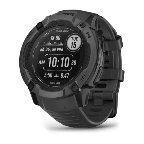 Garmin Instinct 2X Solar 50mm Αδιάβροχο Smartwatch με Παλμογράφο (Graphite)