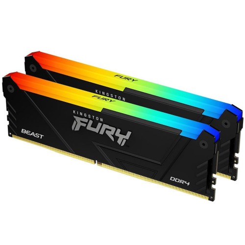 Kingston Fury Beast DDR4 32GB RAM με 2x16GB Modules και Ταχύτητα 3600 για Desktop KF436C18BB2AK2/32