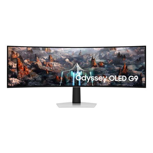 Samsung Odyssey G9 G93SC Ultrawide OLED HDR Curved Gaming Monitor 49" 5120x1440 240Hz με Χρόνο Απόκρισης 0.03ms GTG Ασημί