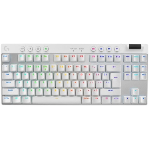Logitech Pro X TKL Ασύρματο Gaming Μηχανικό Πληκτρολόγιο Tenkeyless με RGB φωτισμό (Αγγλικό US) Lightspeed White