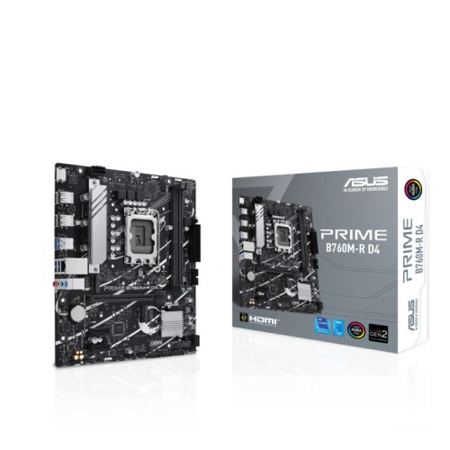 Asus Prime B760M-R D4 Motherboard Micro ATX με Intel 1700 Socket 90MB1HA0-M0EAY0