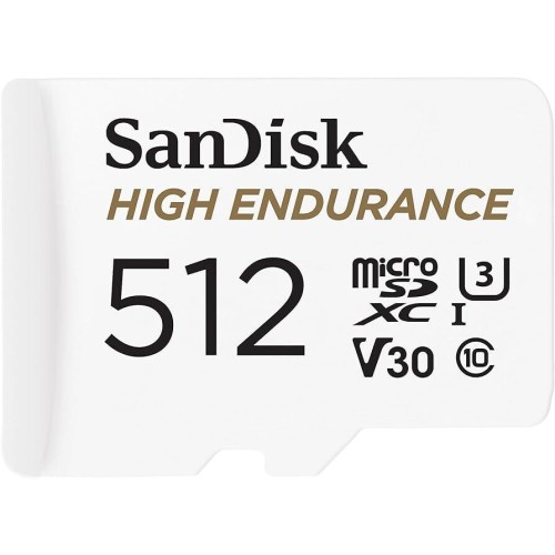 Sandisk High Endurance microSDXC 512GB Class 10 UHS-I 100MB/s με αντάπτορα