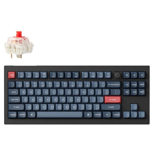 Keychron V3 Max QMK V3M-D1 Gaming Μηχανικό Πληκτρολόγιο Tenkeyless με Gateron Jupiter Red διακόπτες και RGB φωτισμό (Αγγλικό US)