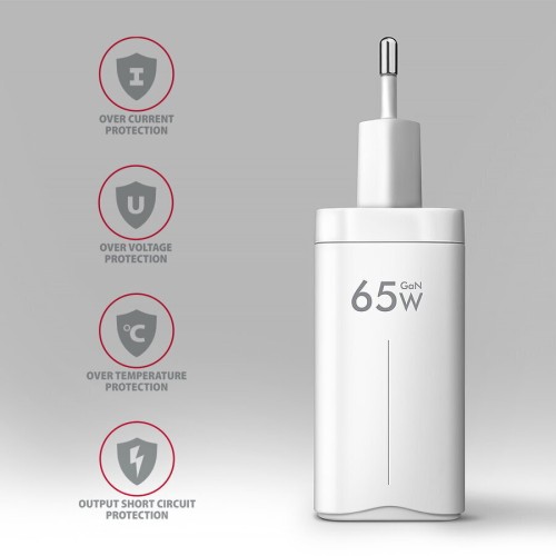 Axagon Φορτιστής Χωρίς Καλώδιο GaN 65W Power Delivery / Quick Charge 3.0 Λευκός (ACU-DPQ65W)
