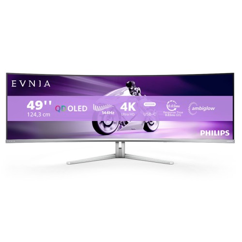 Philips Qdoled Hdr Curved Ultrawide QD-OLED HDR Curved Monitor 48.9" 5120x1440 144Hz με Χρόνο Απόκρισης 0.03ms GTG