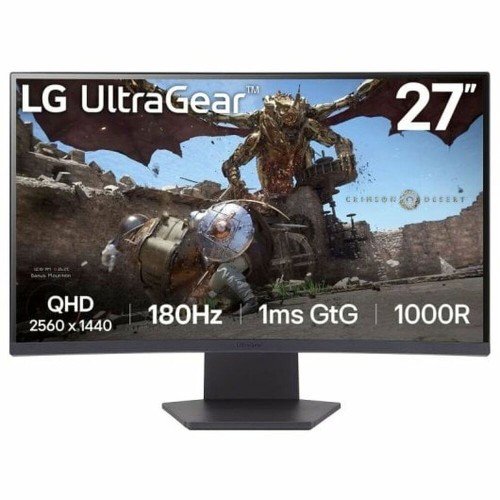 LG UltraGear 27GS60QC-B VA HDR Curved Gaming Monitor 27" QHD 2560x1440 180Hz με Χρόνο Απόκρισης 1ms GTG
