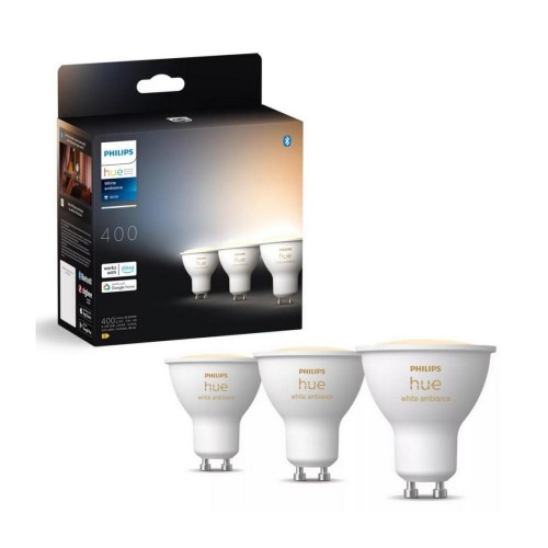 Philips Smart Λάμπες LED 4.2W για Ντουί GU10 Ρυθμιζόμενο Λευκό 400lm 3τμχ
