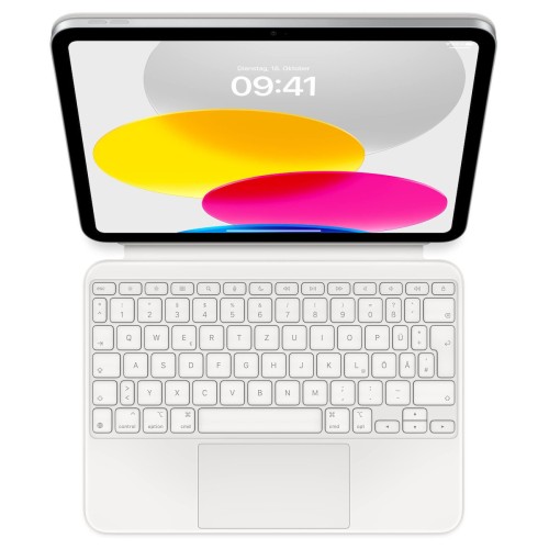 Apple Magic Keyboard Flip Cover Γερμανικά Λευκή (iPad 2022 10.9'')