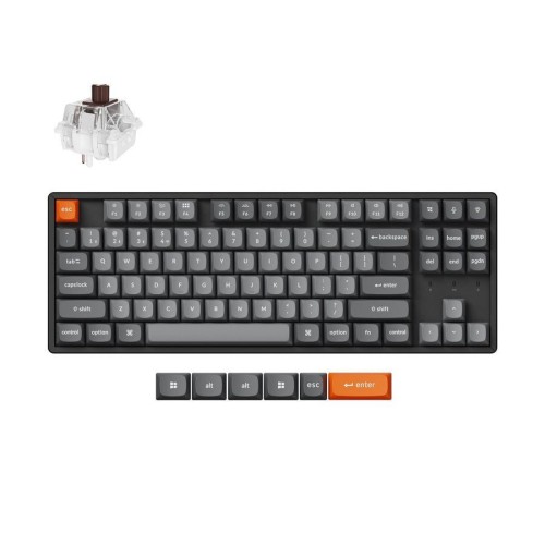 Keychron K8 Max K8M-J3 Ασύρματο Gaming Μηχανικό Πληκτρολόγιο Tenkeyless με Keychron Super Brown διακόπτες και RGB φωτισμό (Αγγλικό US)