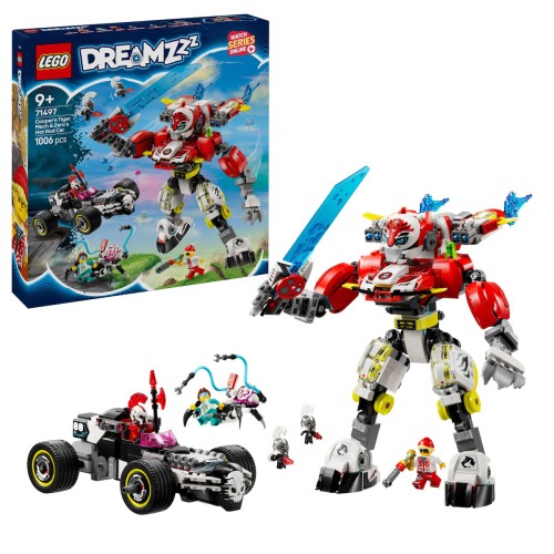 LEGO DREAMZzz Cooper's Tiger Mech & Zero's Hot Rod Car για 9+ Ετών 1006τμχ 71497