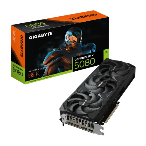 Gigabyte GeForce RTX 5080 16GB GDDR7 Windforce OC SFF Κάρτα Γραφικών GV-N5080WF3OC-16GD