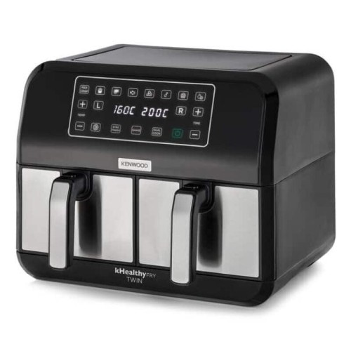 Kenwood Air Fryer με Διπλό Αποσπώμενο Κάδο 8lt Μαύρο HFM20.000MB