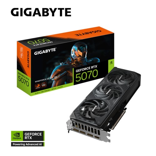 Gigabyte GeForce RTX 5070 12GB GDDR7 Windforce OC SFF Κάρτα Γραφικών GV-N5070WF3OC-12GD