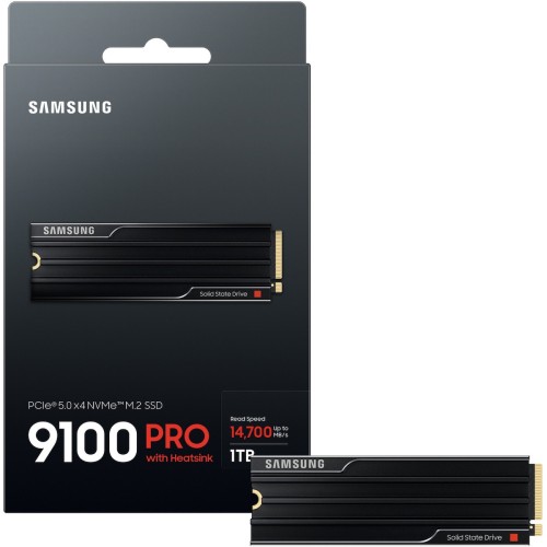 Samsung 9100 Pro SSD 1TB τύπου M.2 με σύνδεση PCI Express 5.0 και Ψύκτρα MZ-VAP1T0CW