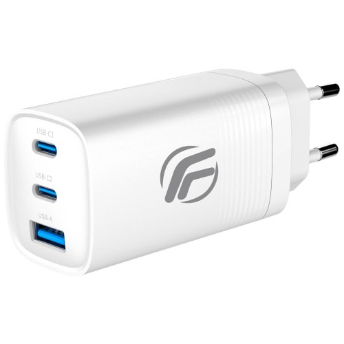 Fenner Φορτιστής Χωρίς Καλώδιο GaN με Θύρα USB-A και 2 Θύρες USB-C 65W Λευκός (ACCSMFEN0004)