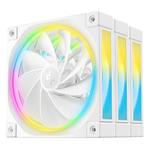 Deepcool FL12R WH Reverse Blade Case Fan 120mm (2150rpm / 55cfm) με RGB Φωτισμό 3τμχ Λευκό