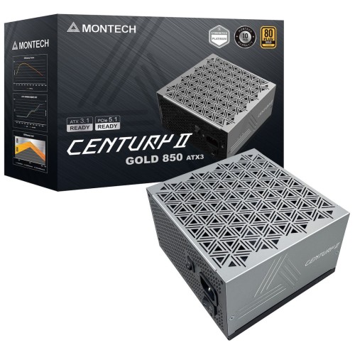 Montech Century II 850W Γκρι Τροφοδοτικό Υπολογιστή Full Modular 80 Plus Gold