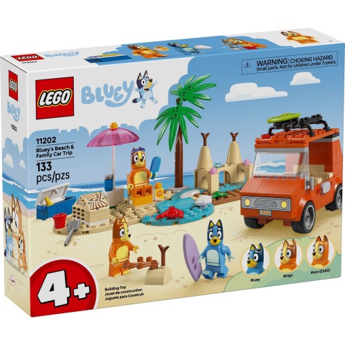 LEGO Τουβλάκια Bluey's Beach & Family Car Trip για 4+ Ετών 133τμχ 11202