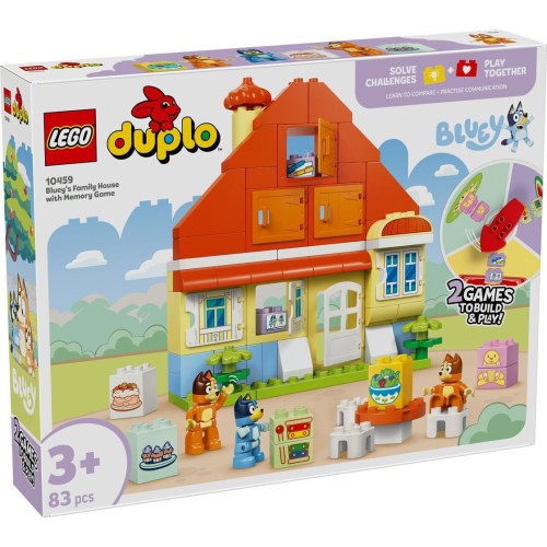 LEGO Duplo Bluey's Family House With Memory Game για 3+ Ετών 83τμχ 10459