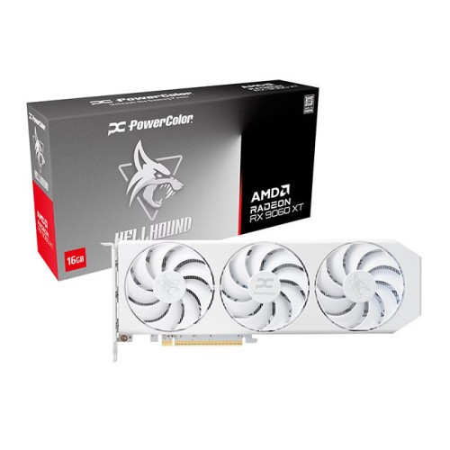 PowerColor Radeon RX 9060 XT 16GB GDDR6 Spectral White OC Κάρτα Γραφικών RX9060XT 16G-L/OC/WHITE