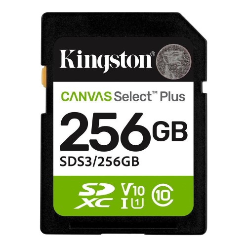 256gb Sd Memory Card Kingston Canvas Select Plus Class 10 Uhs-i Read Speed Up To 100mb/s