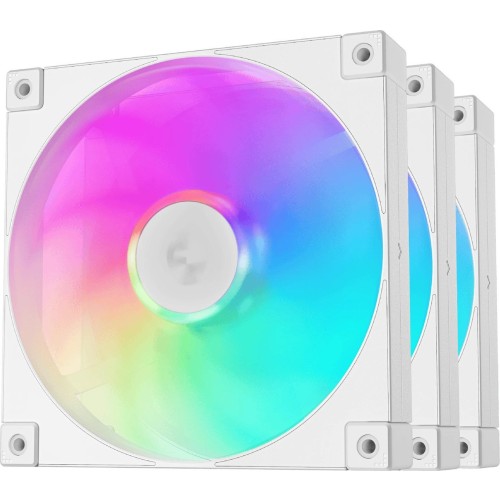 Deepcool Fd14 Case Fan 140mm (1650rpm / 82.53cfm) με ARGB Φωτισμό και Σύνδεση 3-Pin / 4-Pin PWM 3τμχ Λευκό